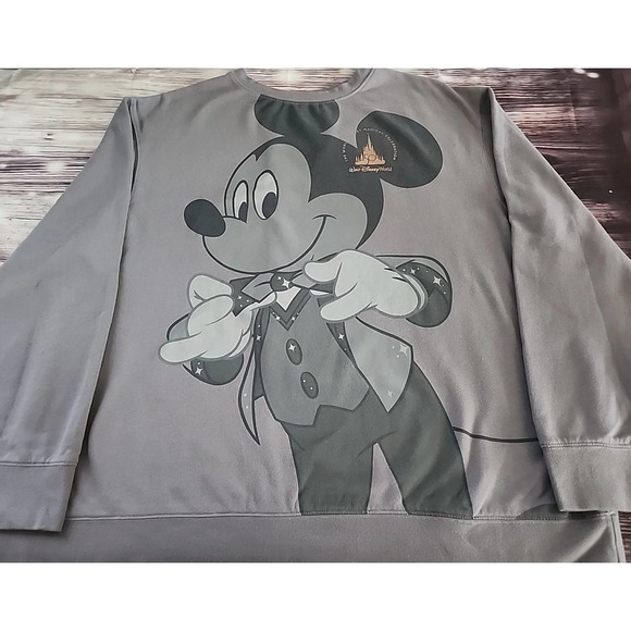 Disney Tops - Walt Disney World Sweatshirt 50th‎ Anniversary XXL Mickey Mouse Tuxedo Gray 2XL